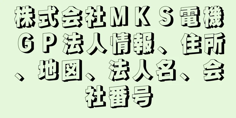 株式会社ＭＫＳ電機ＧＰ法人情報、住所、地図、法人名、会社番号