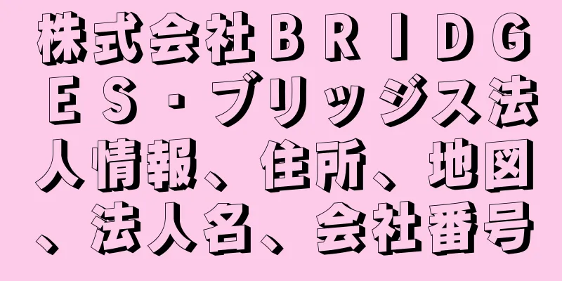 株式会社ＢＲＩＤＧＥＳ・ブリッジス法人情報、住所、地図、法人名、会社番号