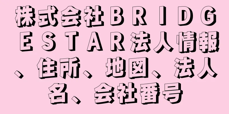 株式会社ＢＲＩＤＧＥＳＴＡＲ法人情報、住所、地図、法人名、会社番号