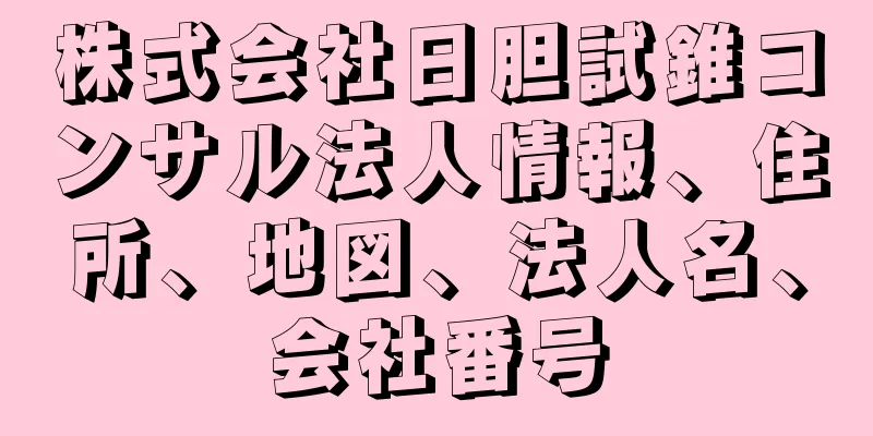 株式会社日胆試錐コンサル法人情報、住所、地図、法人名、会社番号