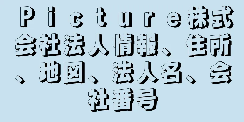 Ｐｉｃｔｕｒｅ株式会社法人情報、住所、地図、法人名、会社番号