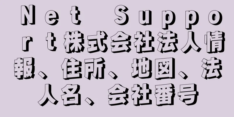 Ｎｅｔ　Ｓｕｐｐｏｒｔ株式会社法人情報、住所、地図、法人名、会社番号