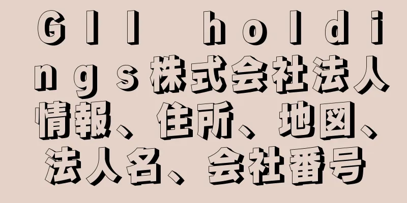 ＧＩＩ　ｈｏｌｄｉｎｇｓ株式会社法人情報、住所、地図、法人名、会社番号