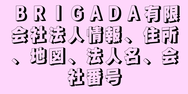 ＢＲＩＧＡＤＡ有限会社法人情報、住所、地図、法人名、会社番号