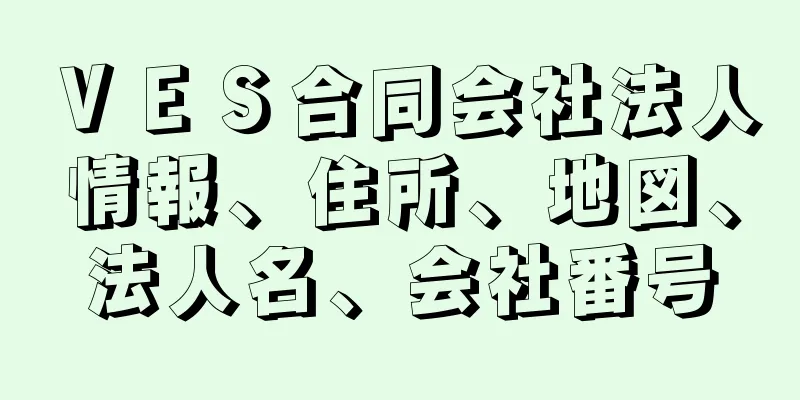 ＶＥＳ合同会社法人情報、住所、地図、法人名、会社番号