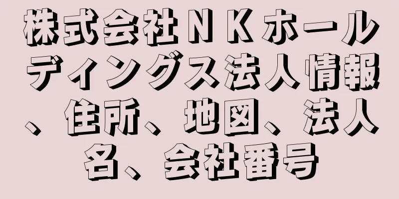 株式会社ＮＫホールディングス法人情報、住所、地図、法人名、会社番号