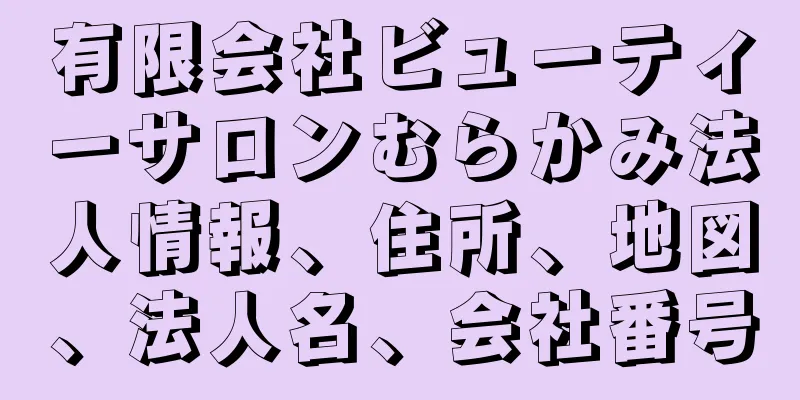 有限会社ビューティーサロンむらかみ法人情報、住所、地図、法人名、会社番号