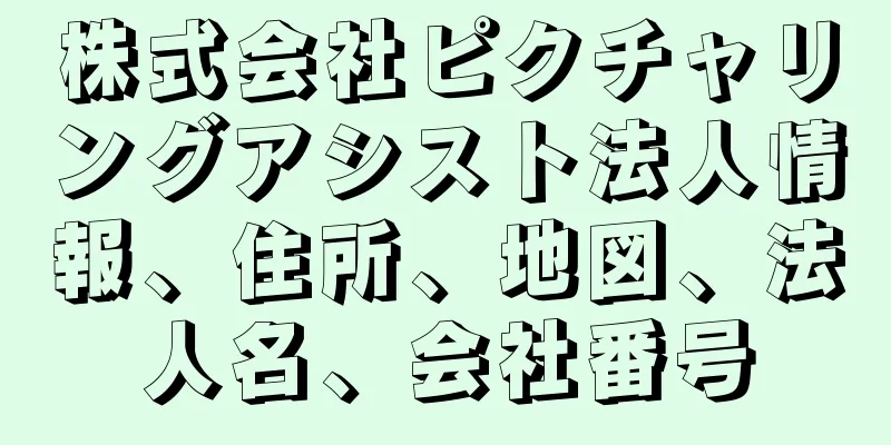 株式会社ピクチャリングアシスト法人情報、住所、地図、法人名、会社番号