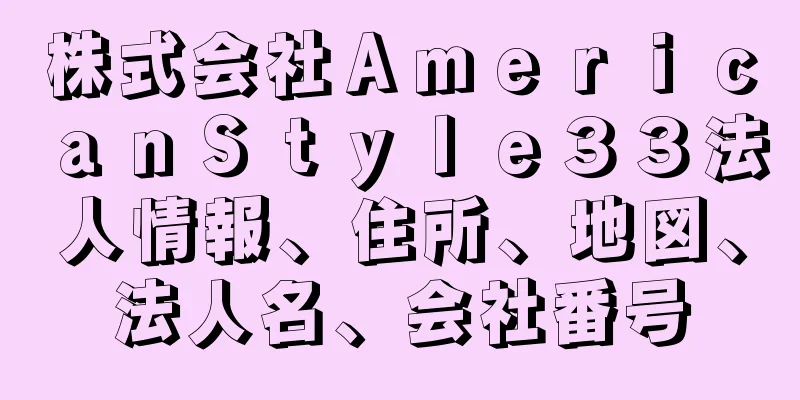 株式会社ＡｍｅｒｉｃａｎＳｔｙｌｅ３３法人情報、住所、地図、法人名、会社番号