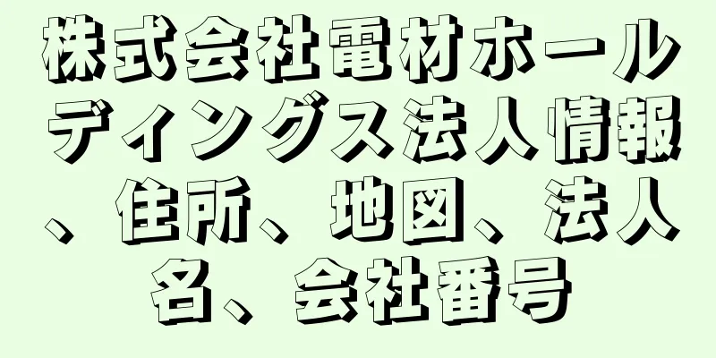 株式会社電材ホールディングス法人情報、住所、地図、法人名、会社番号