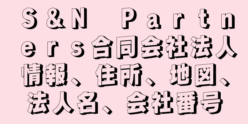 Ｓ＆Ｎ　Ｐａｒｔｎｅｒｓ合同会社法人情報、住所、地図、法人名、会社番号