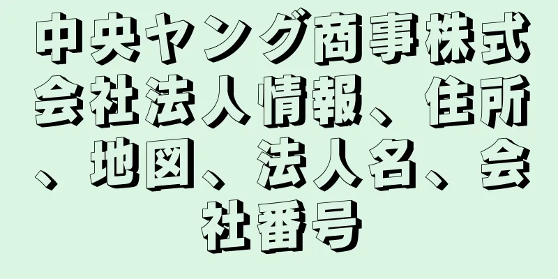 中央ヤング商事株式会社法人情報、住所、地図、法人名、会社番号