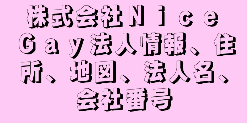 株式会社Ｎｉｃｅ　Ｇａｙ法人情報、住所、地図、法人名、会社番号