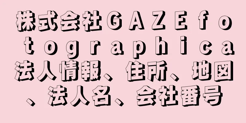 株式会社ＧＡＺＥｆｏｔｏｇｒａｐｈｉｃａ法人情報、住所、地図、法人名、会社番号