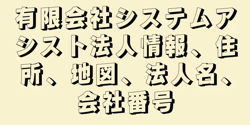 有限会社システムアシスト法人情報、住所、地図、法人名、会社番号