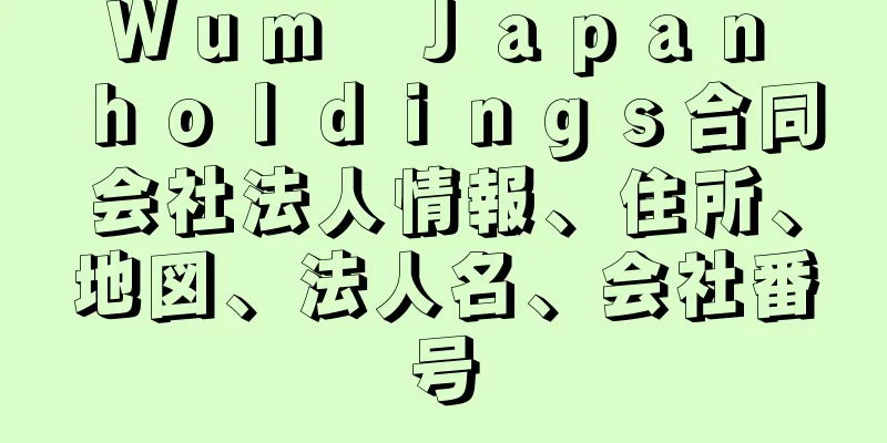 Ｗｕｍ　Ｊａｐａｎ　ｈｏｌｄｉｎｇｓ合同会社法人情報、住所、地図、法人名、会社番号