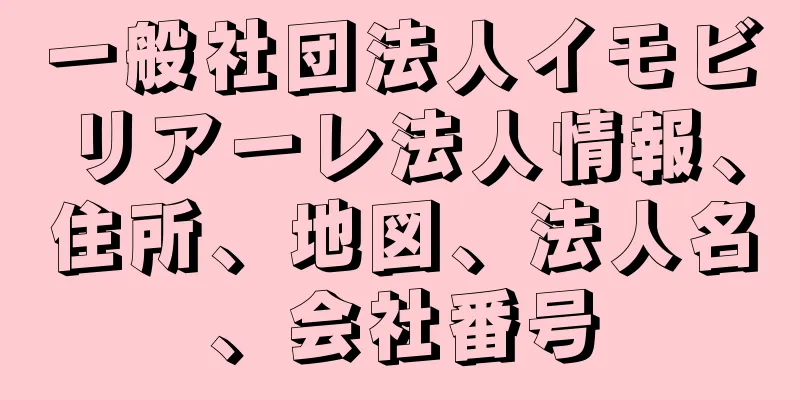 一般社団法人イモビリアーレ法人情報、住所、地図、法人名、会社番号