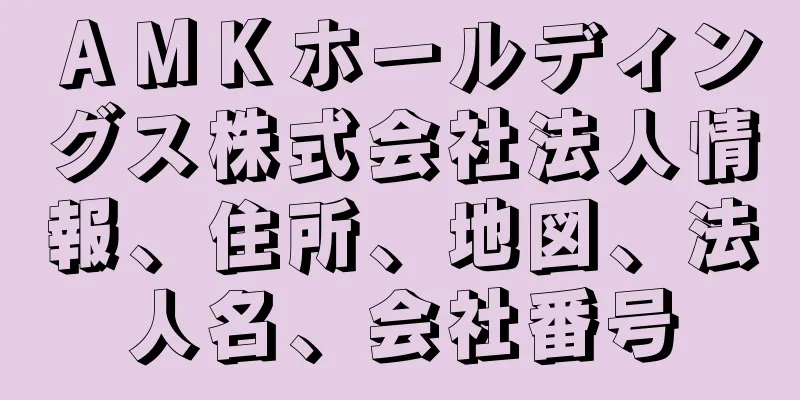 ＡＭＫホールディングス株式会社法人情報、住所、地図、法人名、会社番号