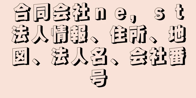 合同会社ｎｅ，ｓｔ法人情報、住所、地図、法人名、会社番号