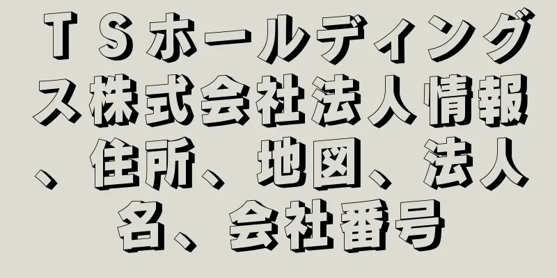 ＴＳホールディングス株式会社法人情報、住所、地図、法人名、会社番号