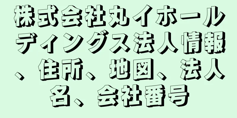 株式会社丸イホールディングス法人情報、住所、地図、法人名、会社番号