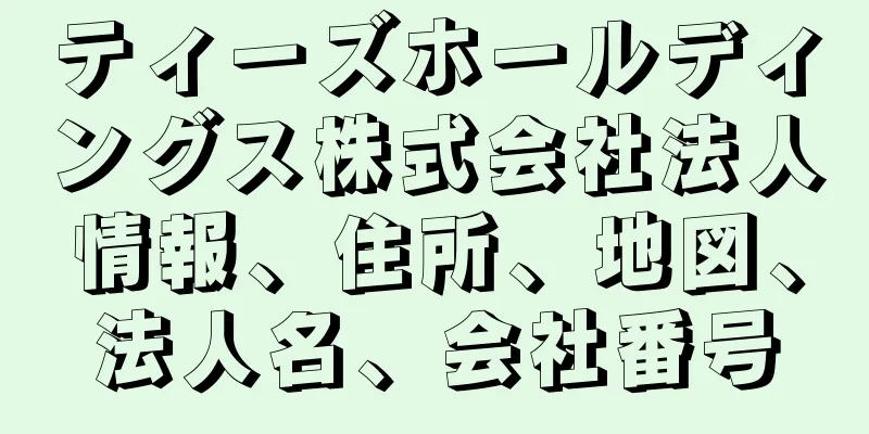 ティーズホールディングス株式会社法人情報、住所、地図、法人名、会社番号