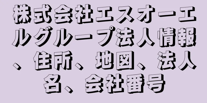 株式会社エスオーエルグループ法人情報、住所、地図、法人名、会社番号