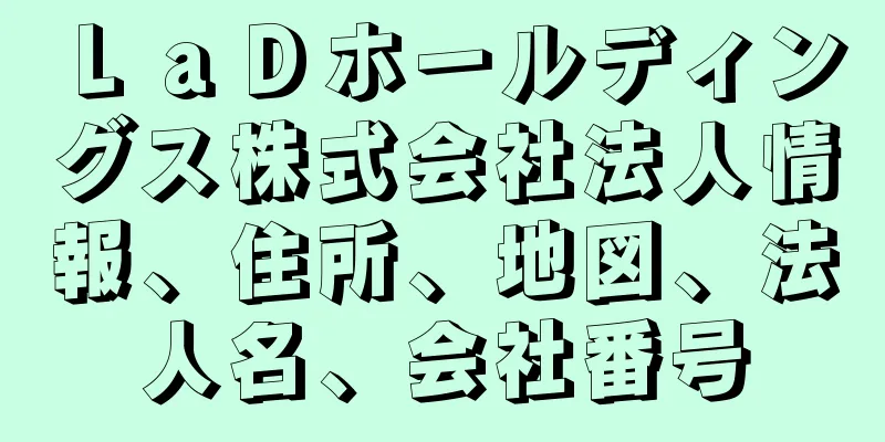 ＬａＤホールディングス株式会社法人情報、住所、地図、法人名、会社番号