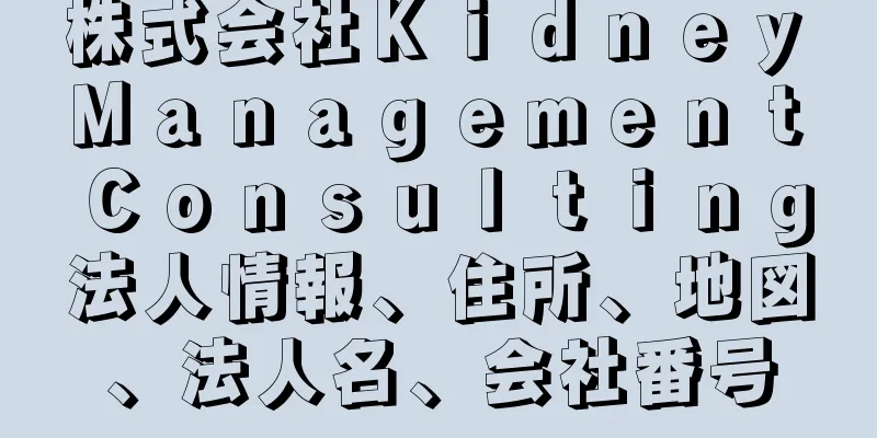 株式会社Ｋｉｄｎｅｙ　Ｍａｎａｇｅｍｅｎｔ　Ｃｏｎｓｕｌｔｉｎｇ法人情報、住所、地図、法人名、会社番号