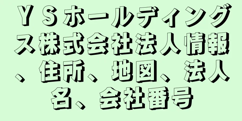 ＹＳホールディングス株式会社法人情報、住所、地図、法人名、会社番号