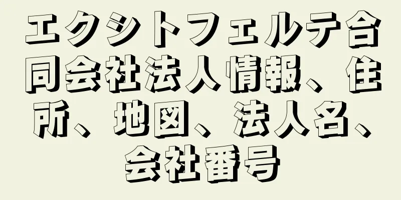 エクシトフェルテ合同会社法人情報、住所、地図、法人名、会社番号