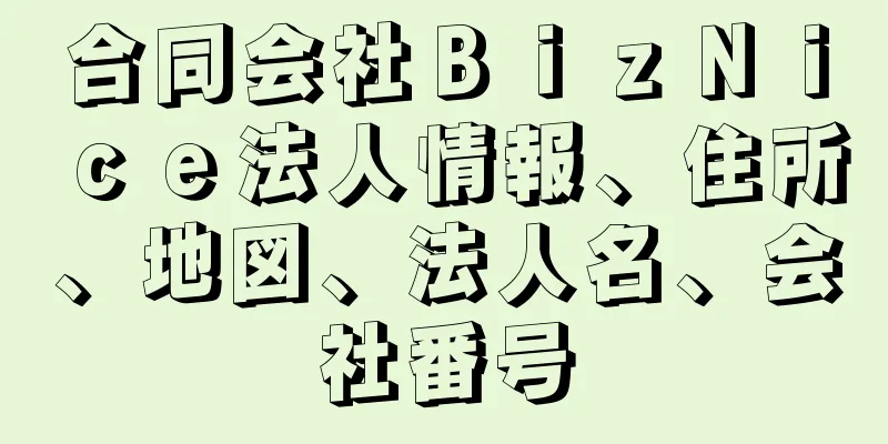 合同会社ＢｉｚＮｉｃｅ法人情報、住所、地図、法人名、会社番号