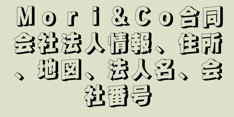 Ｍｏｒｉ＆Ｃｏ合同会社法人情報、住所、地図、法人名、会社番号