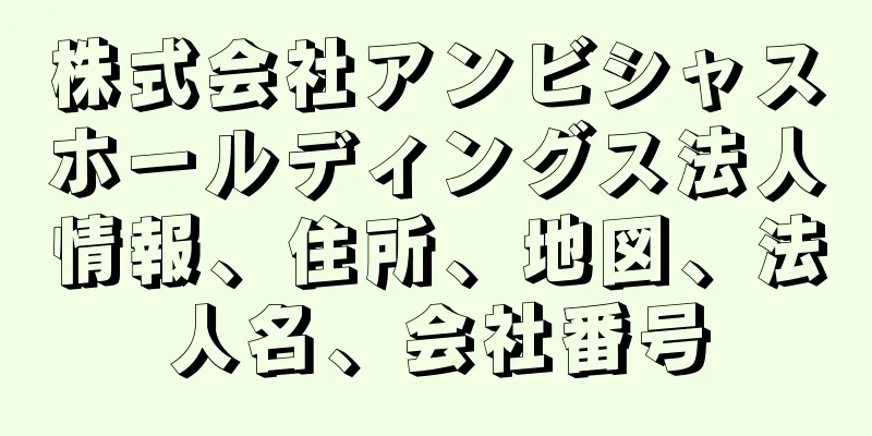 株式会社アンビシャスホールディングス法人情報、住所、地図、法人名、会社番号