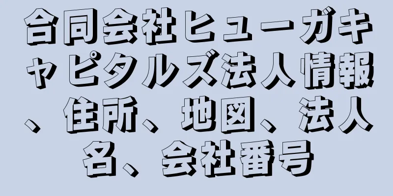 合同会社ヒューガキャピタルズ法人情報、住所、地図、法人名、会社番号