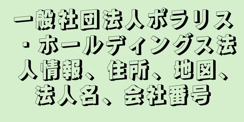 一般社団法人ポラリス・ホールディングス法人情報、住所、地図、法人名、会社番号