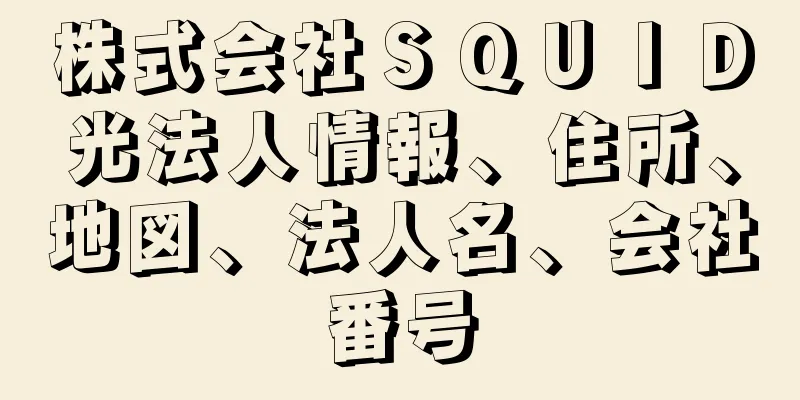 株式会社ＳＱＵＩＤ光法人情報、住所、地図、法人名、会社番号