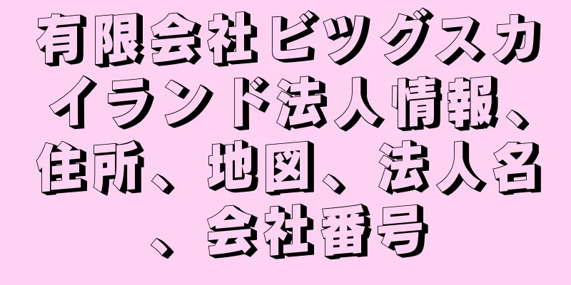 有限会社ビツグスカイランド法人情報、住所、地図、法人名、会社番号