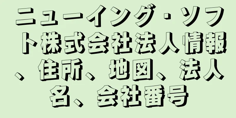 ニューイング・ソフト株式会社法人情報、住所、地図、法人名、会社番号
