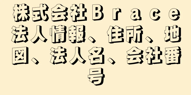 株式会社Ｂｒａｃｅ法人情報、住所、地図、法人名、会社番号