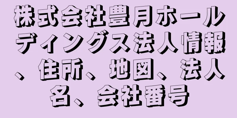 株式会社豊月ホールディングス法人情報、住所、地図、法人名、会社番号