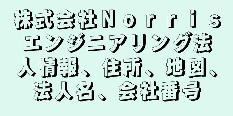 株式会社Ｎｏｒｒｉｓエンジニアリング法人情報、住所、地図、法人名、会社番号