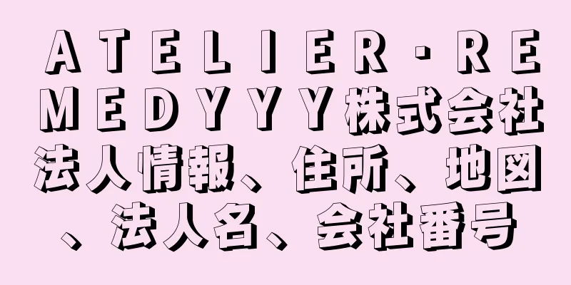 ＡＴＥＬＩＥＲ・ＲＥＭＥＤＹＹＹ株式会社法人情報、住所、地図、法人名、会社番号