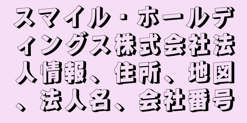 スマイル・ホールディングス株式会社法人情報、住所、地図、法人名、会社番号