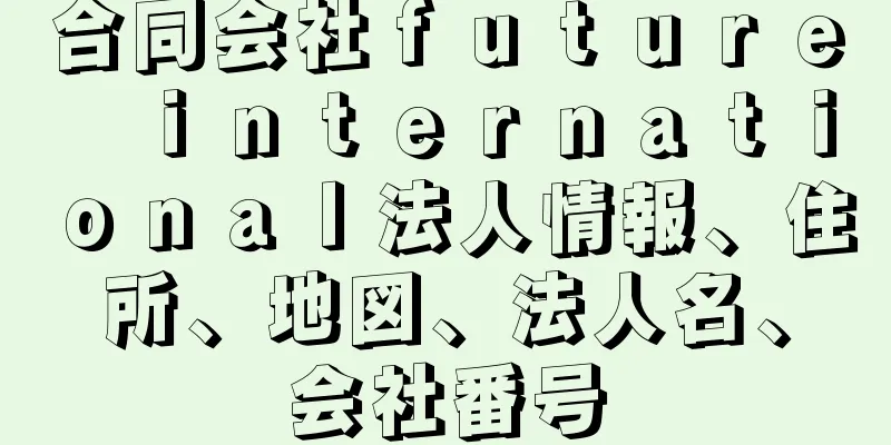 合同会社ｆｕｔｕｒｅ　ｉｎｔｅｒｎａｔｉｏｎａｌ法人情報、住所、地図、法人名、会社番号