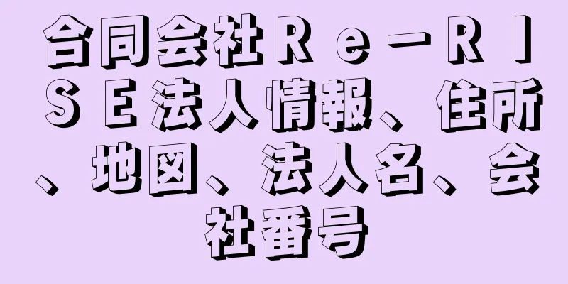 合同会社Ｒｅ－ＲＩＳＥ法人情報、住所、地図、法人名、会社番号