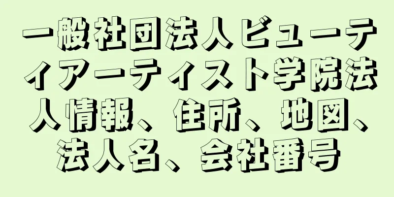 一般社団法人ビューティアーティスト学院法人情報、住所、地図、法人名、会社番号