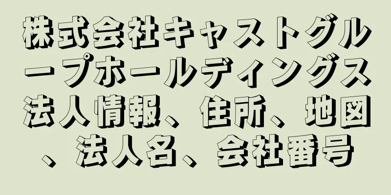 株式会社キャストグループホールディングス法人情報、住所、地図、法人名、会社番号