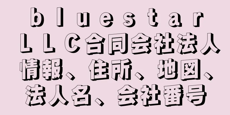 ｂｌｕｅｓｔａｒ　ＬＬＣ合同会社法人情報、住所、地図、法人名、会社番号