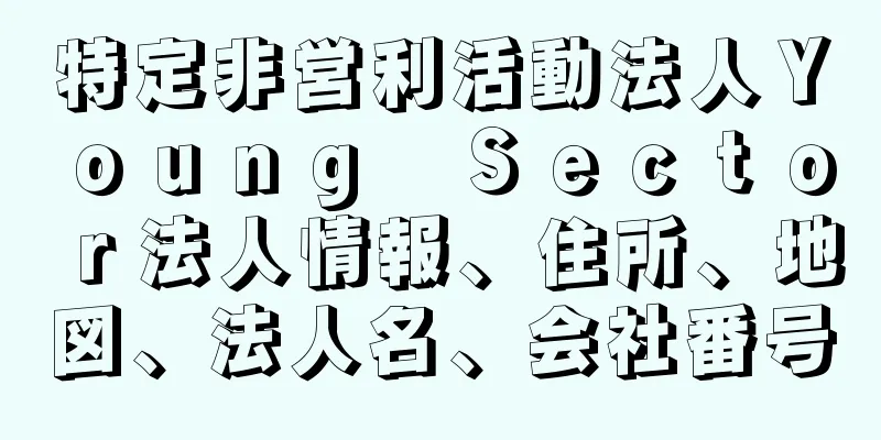 特定非営利活動法人Ｙｏｕｎｇ　Ｓｅｃｔｏｒ法人情報、住所、地図、法人名、会社番号